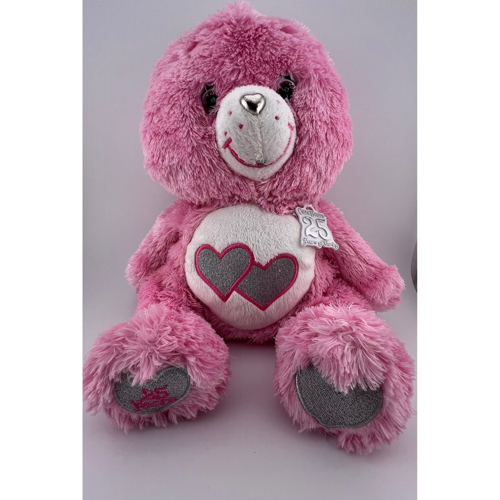 25th Anniversary Love-a-Lot Care‎ Bear 2007 Pink Plush Collectible Crystal Eyes